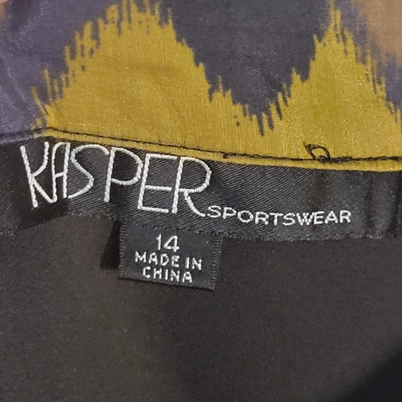 NWOT KASPER Silk Blend Printed Fit & Flair Skirt - Picture 9 of 11